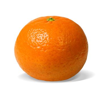 Ripe and delicous orange isolated on white with clipping path
