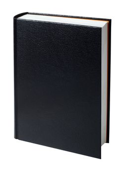 Brand new black hardcover book with blank cover - insert your own design