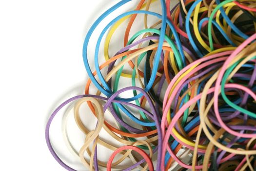 Close-up of elastic rubber band - perfect as a business or office background