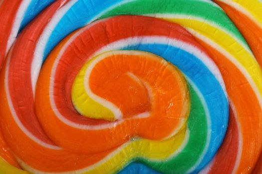 Colorful close-up of a lollipop