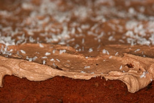 Detail of a chocolate cake