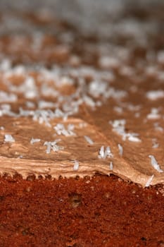 Detail of a chocolate cake