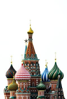 a photo of st. Basil's Cathedral on a white background