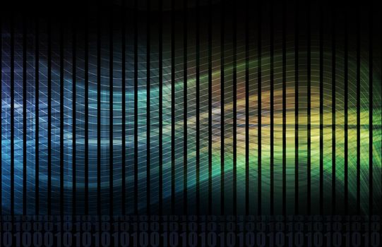 Flowing Energy as a Digital Abstract Background