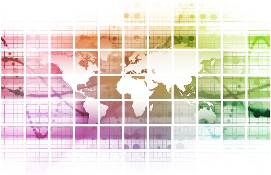 Security Network Data of the World Background
