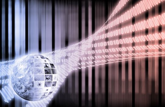 Futuristic Web Cyber Data Grid Color Background