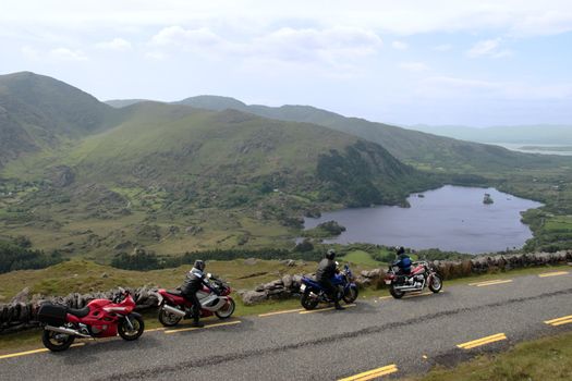 motorcyclists out on a day of touring the country