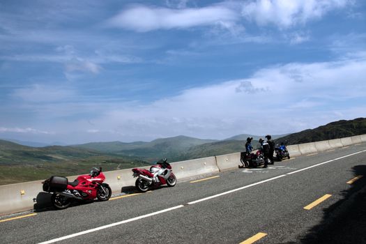 motorcyclists out on a day of touring the country