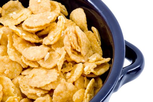 a bowl of plain dry cornflakes - healthy diet