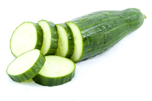 sliced cucumber - healthy eating - vegetables - close up