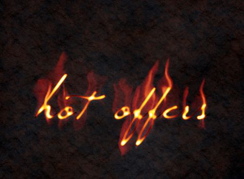 An illustration of a hot offers sign in fire