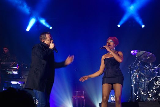 Simple Minds performs at Sala Polivalenta December 15, 2009 in Bucharest.