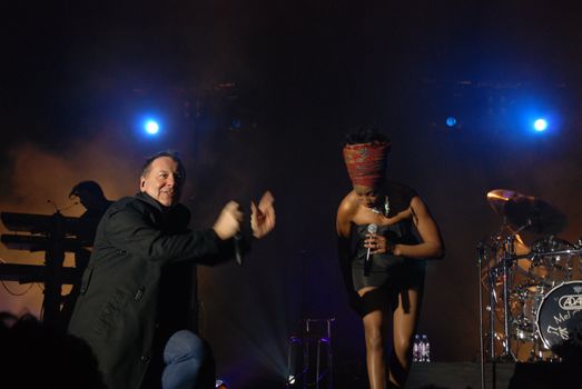 Simple Minds performs at Sala Polivalenta December 15, 2009 in Bucharest.