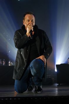 Simple Minds performs at Sala Polivalenta December 15, 2009 in Bucharest.