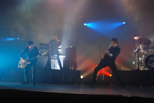 Simple Minds performs at Sala Polivalenta December 15, 2009 in Bucharest.