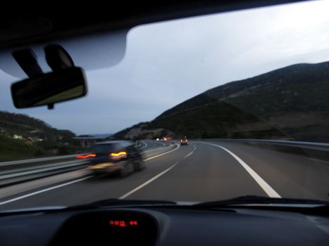 freeway at Catalonia in Spain, Europe