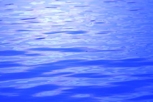 Soft blue waves in calm waters