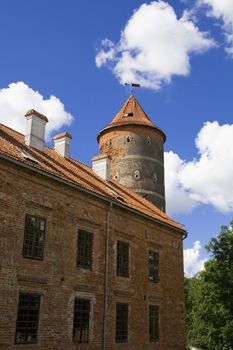 Old castle tower in lithuania, Panemune regional park