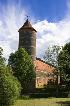 Old castle tower in lithuania, Panemune regional park