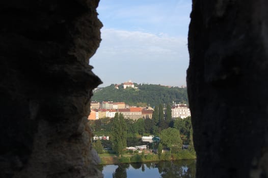 hole in the wall in Prague in Czech Republic