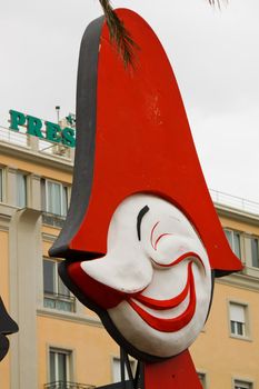 The Burlamacco. Mask represents the carnival of Viareggio 