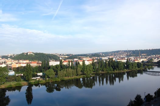 Vltava, river in Prague in Czech Republic