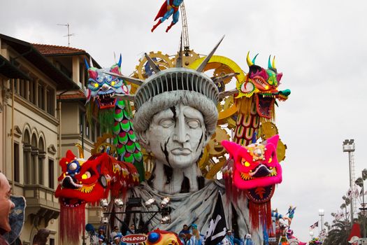 A float at the carnival of Viareggio 