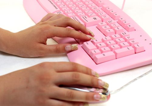 hand, nail, keyboard, mouse, key, button, manicure, design, office, women, beautiful, glamour, feminine, woman, elegance, pretty, human, polish, hands, special, care, painting, closeup, adult, fingers, female, elegant, girl, makeup 