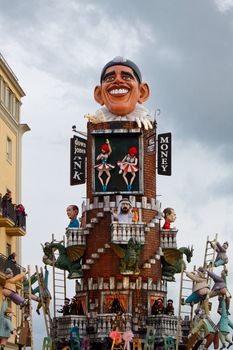 A float at the carnival of Viareggio 