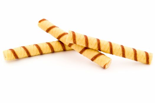 Sweet cookies on a white background