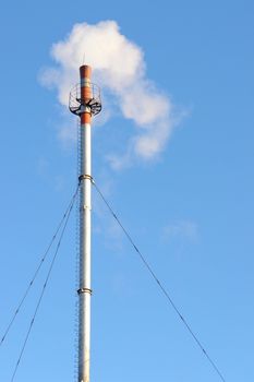 Pipe of a heating boiler-house for heating of premises.