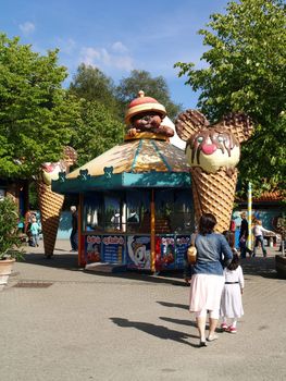 icecream shop in amusement park