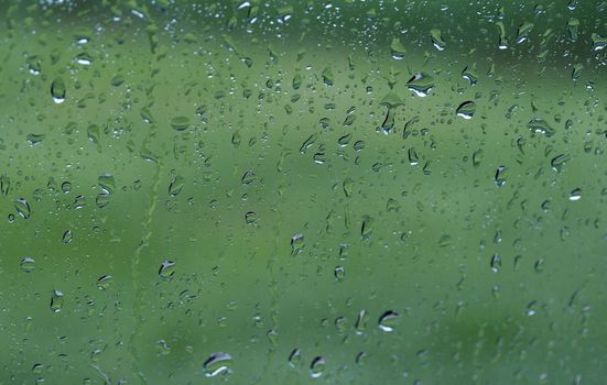 a picture of water drops on window