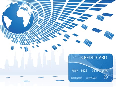 pool of credit cards around the globe
