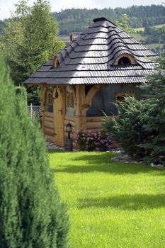 arbor in the garden