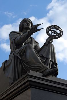 Copernicus famous astronomer monument in Warsaw