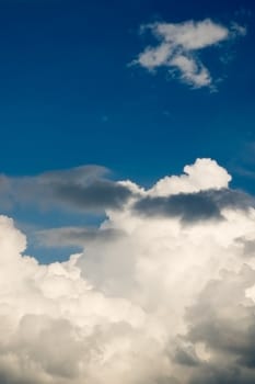 White clouds on a blue sky