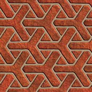 seamless tileable red stone floral pattern background