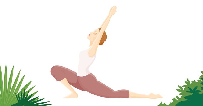 woman doing yoga with river mountain background
