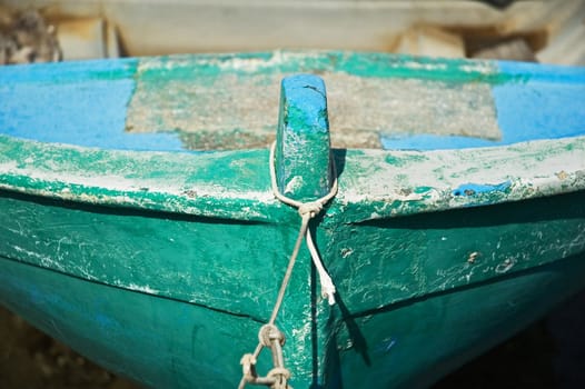 Old boat detail with shallow depth of field