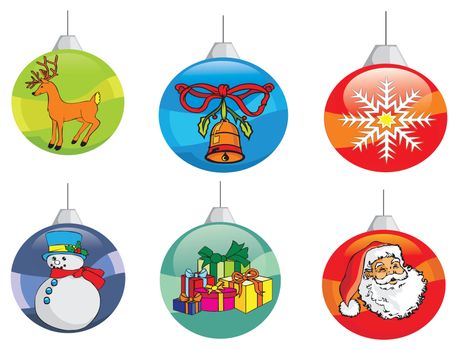 collection of christmas decoration bulbs and hangings
