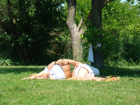 lovers on the grass