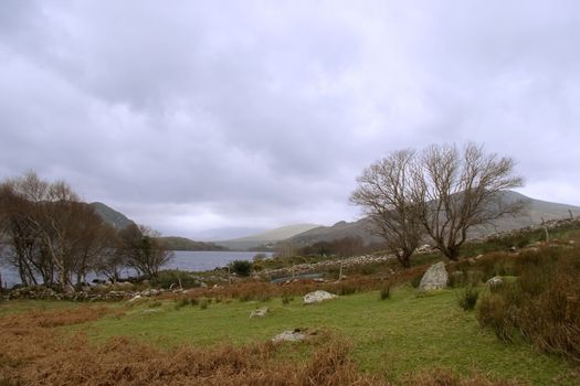 a view of a storm at carragh lake