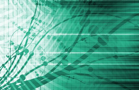 Futuristic Background in Web Tech Glowing Lines