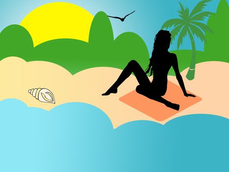 girl on the beach