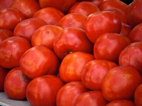 Fresh tomatoes from an outdoor market in Paris France