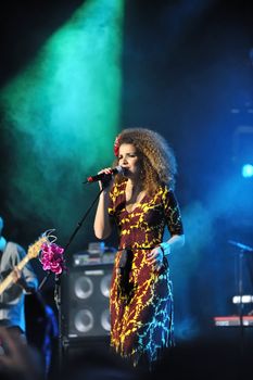 Brazilian singer Vanessa da Mata at the Paléo Festival, July 22nd 2008 in Nyon, Switzerland