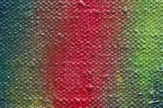 Extreme close-up of the painted canvas - craftsmanship