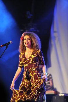 Brazilian singer Vanessa da Mata at the Paléo Festival, July 22nd 2008 in Nyon, Switzerland