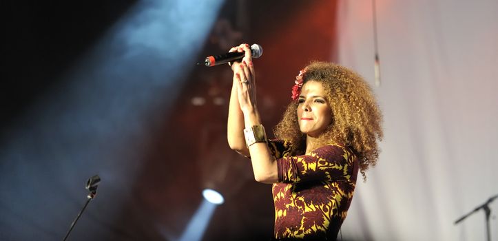 Brazilian singer Vanessa da Mata at the Paléo Festival, July 22nd 2008 in Nyon, Switzerland